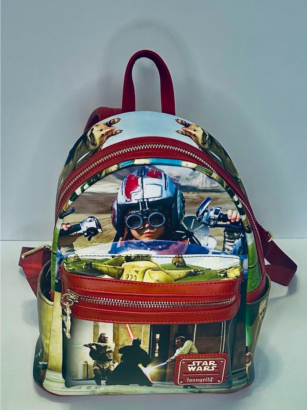 Loungefly Red Star Wars Pilot Scene Mini Backpack